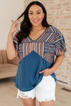 Greece Lightning V-Neck Blouse