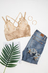 Live In Lace Bralette in Taupe