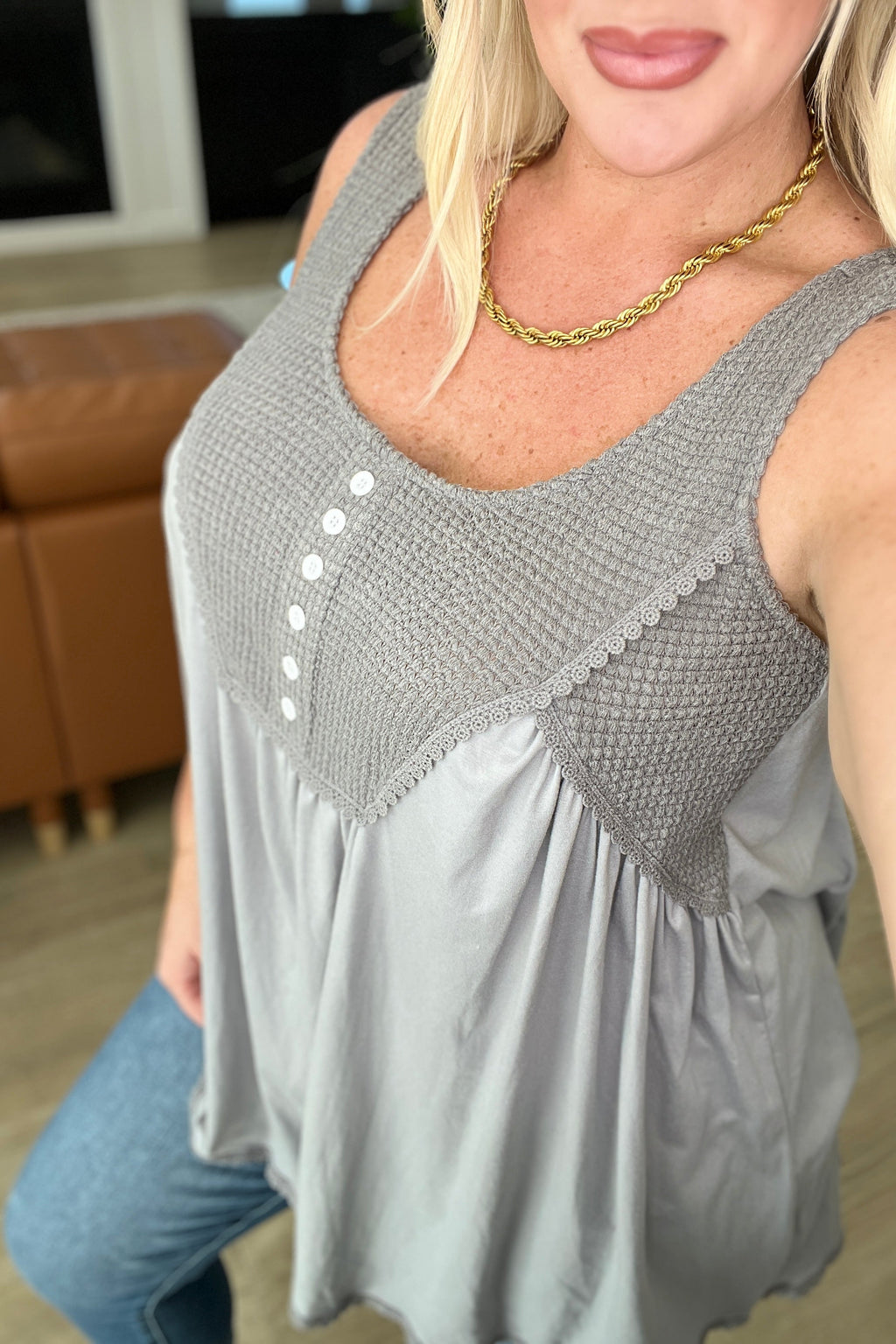 Relevant Ribbed Seamless Reversible Tank in Moss – Gina Marie's